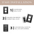 Architectural Combo Toggle / Rocker Light Switch Wall Plate - Black